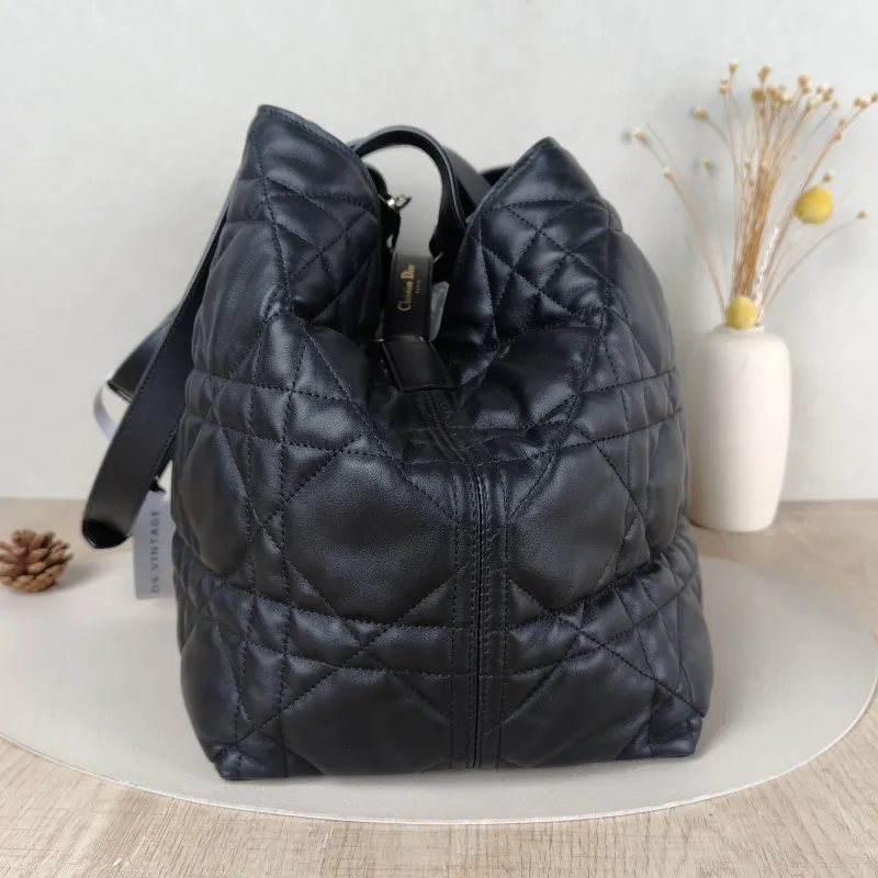DIOR Top Handle Bag TOUJOURS Black Calfskin Large37 × 21 × 27 cm — detail view 9 of 11
