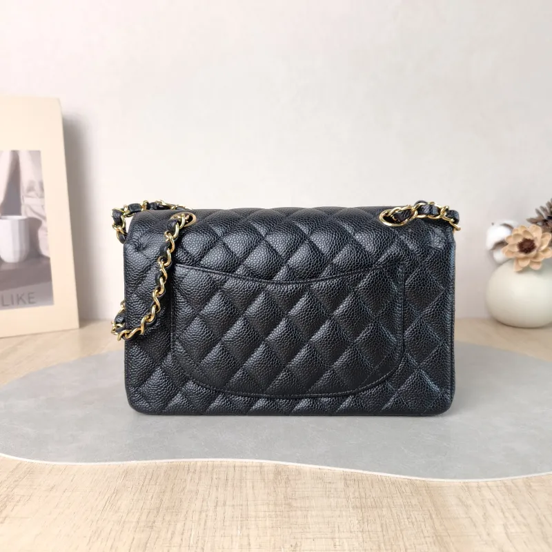 Chanel Crossbody Bag Classic Flap CF Black Grained Calfskin Small 23 × 6 × 14.5 cm — cover view 4 of 6