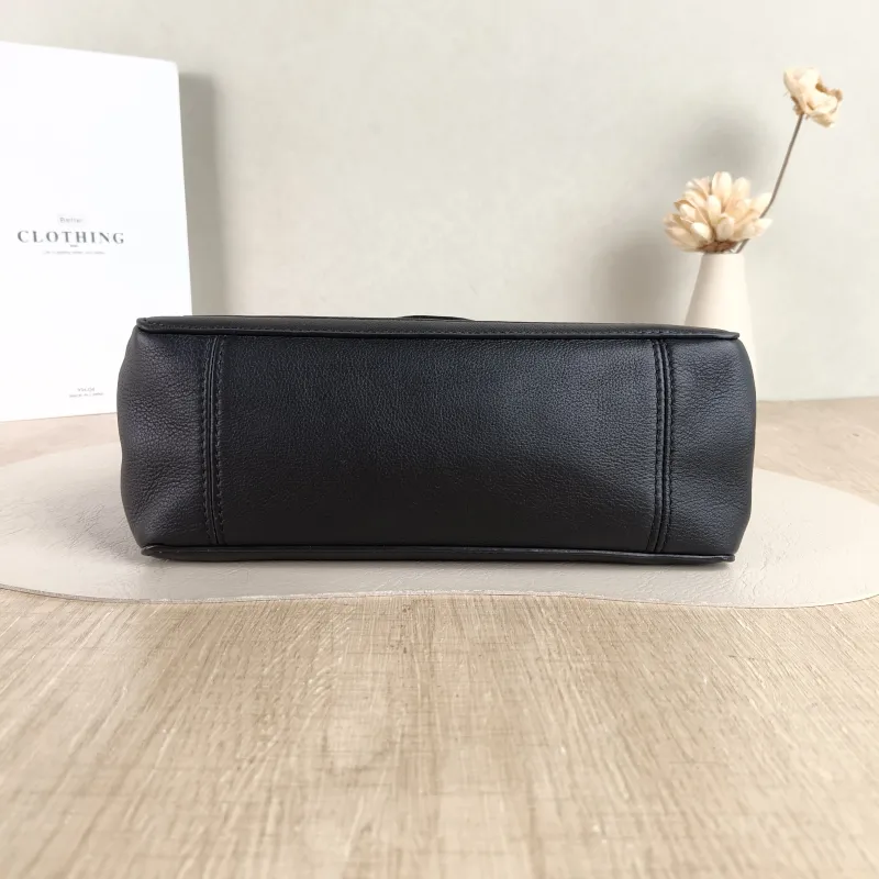 Louis Vuitton Crossbody Bag Dauphine Soft Shoulder Bag Black Calfskin Medium 24 × 9 × 17 cm — cover view 2 of 5