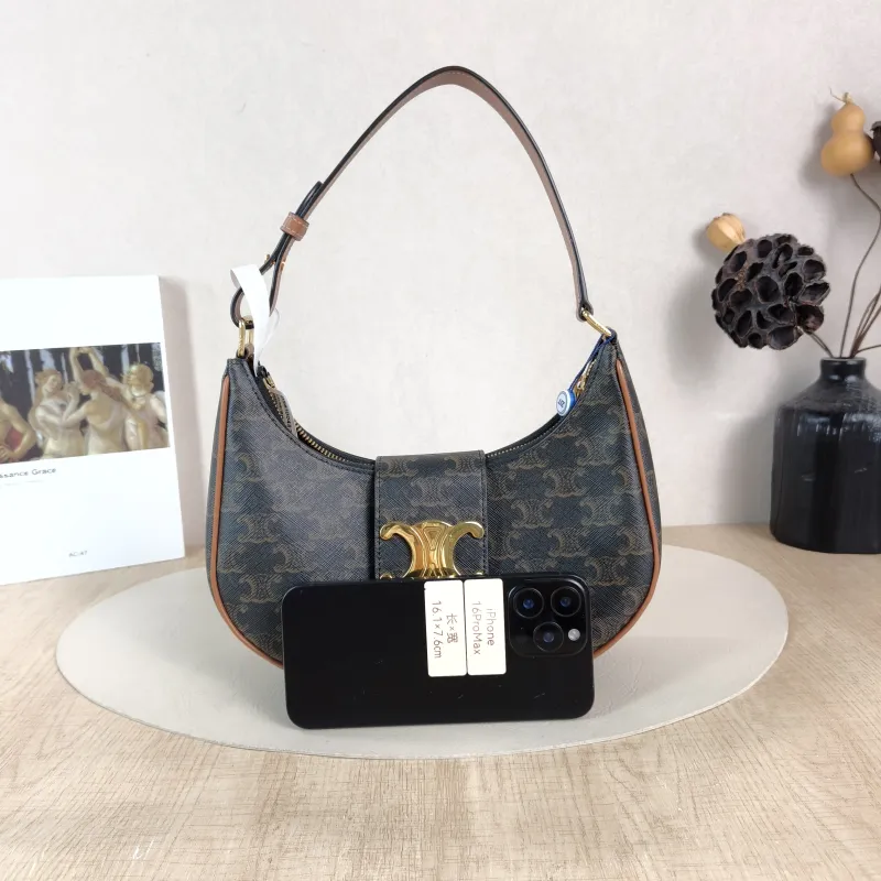 CELINE Shoulder Bag AVA TRIOMPHE Monogram PVC Medium 22 × 7.5 × 17 cm — cover view 5 of 5