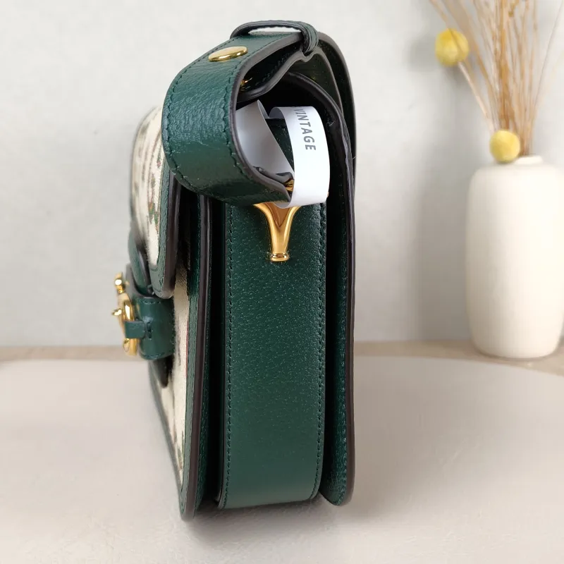 GUCCI Crossbody Bag Horsebit 1955 Horsebit Medium Colorblock Canvas Medium 25 × 8 × 18 cm — detail view 1 of 12