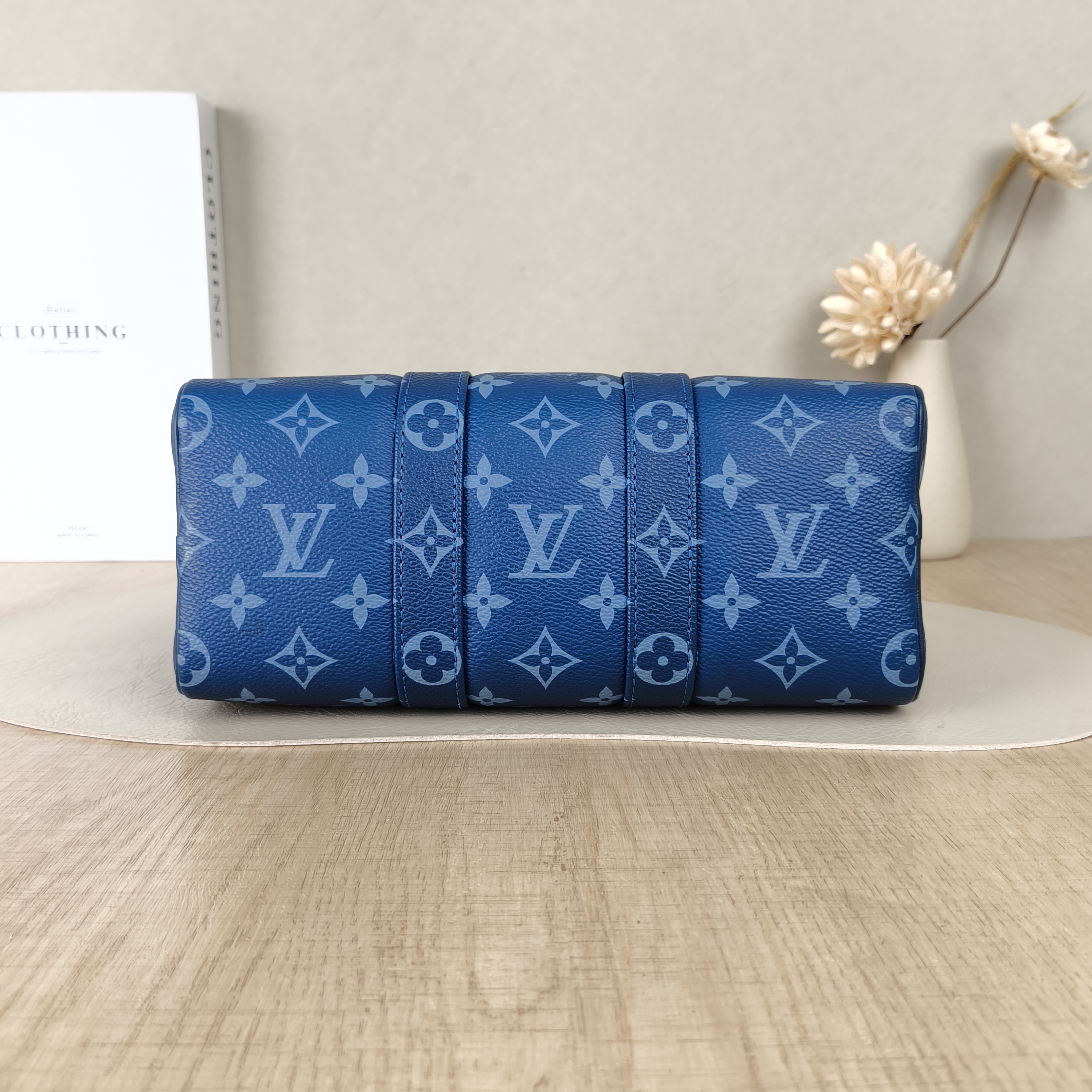 Louis Vuitton Crossbody Bag Keepall 25Blue PVC Medium25 × 11 × 15 cm — cover view 4 of 5