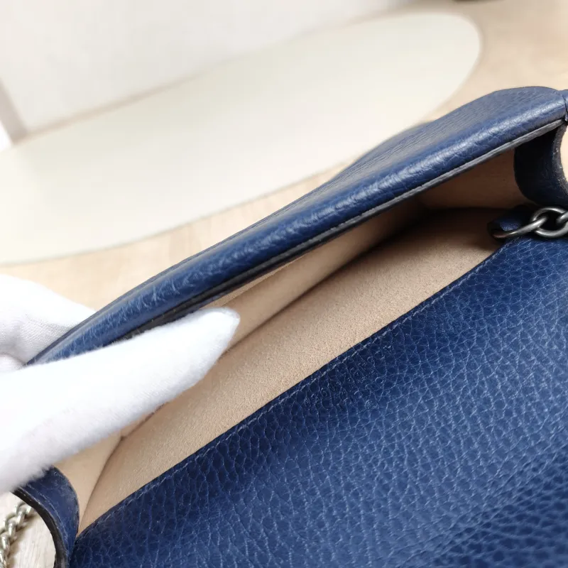 GUCCI Crossbody Bag Dionysus Navy Calfskinmini16.5 × 4.5 × 10 cm — detail view 13 of 13