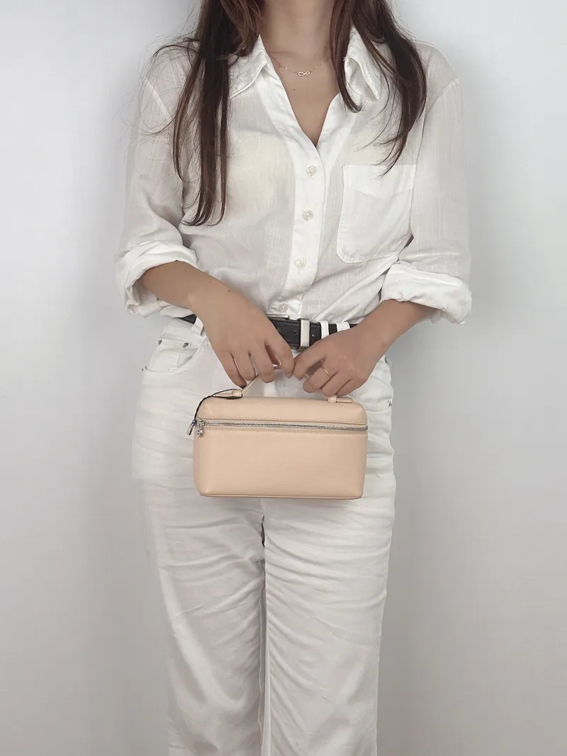 Loro Piana Crossbody Bag Extra Pocket L19 Calfskin One Size 19 × 7 × 11.5 cm — on-model view 1 of 2
