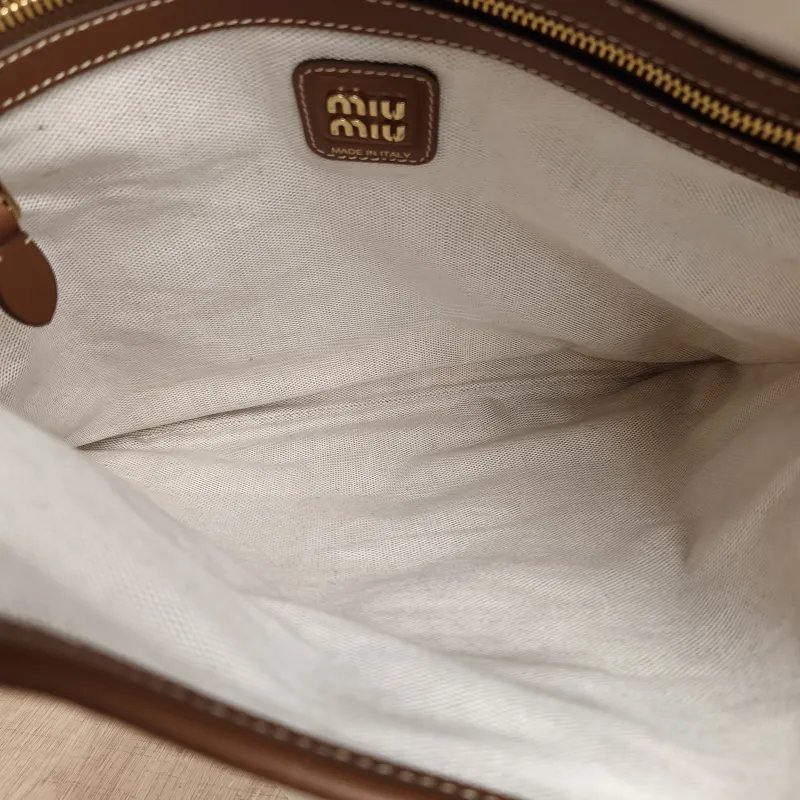 Miumiu Shoulder Bag IVY Tote Shopping Tote Canvas Medium35*40 — detail view 4 of 11