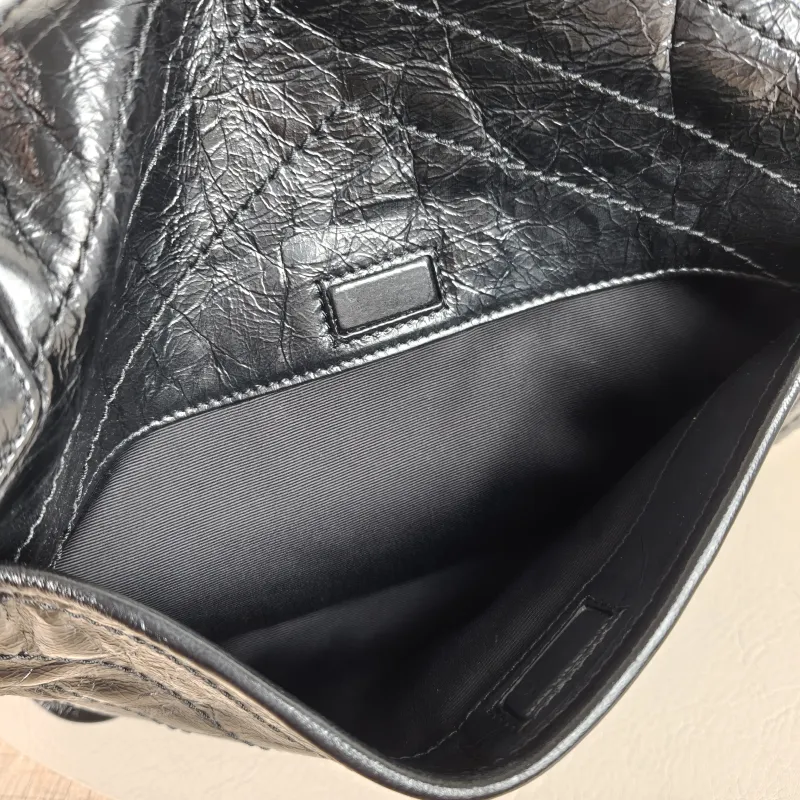 SAINT LAURENT Crossbody Bag Niki D Waxed Leather Calfskin Medium 28 × 8.5 × 20 cm — detail view 11 of 14