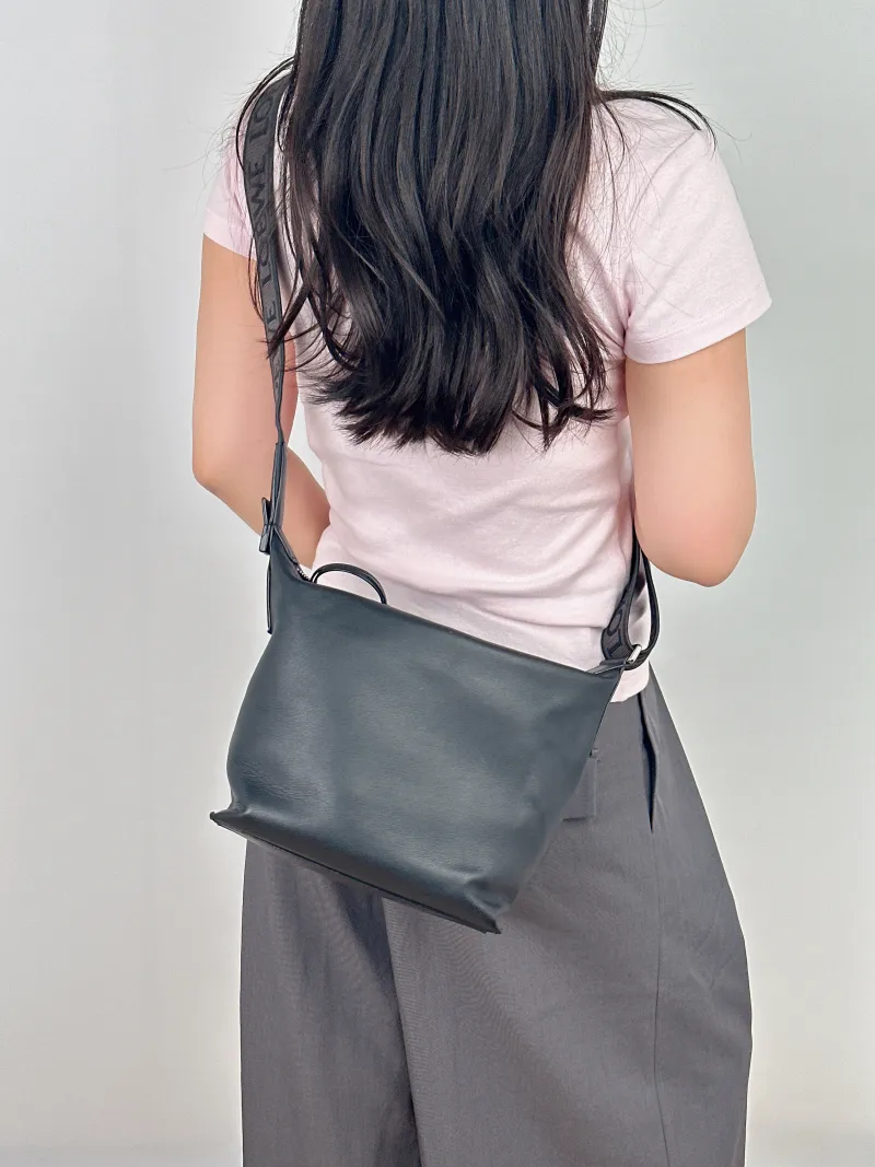 LOEWE Crossbody Bagcubi Crossbody Bag Black Calfskin Small29.5 × 10 × 22 cm — on-model view 2 of 2