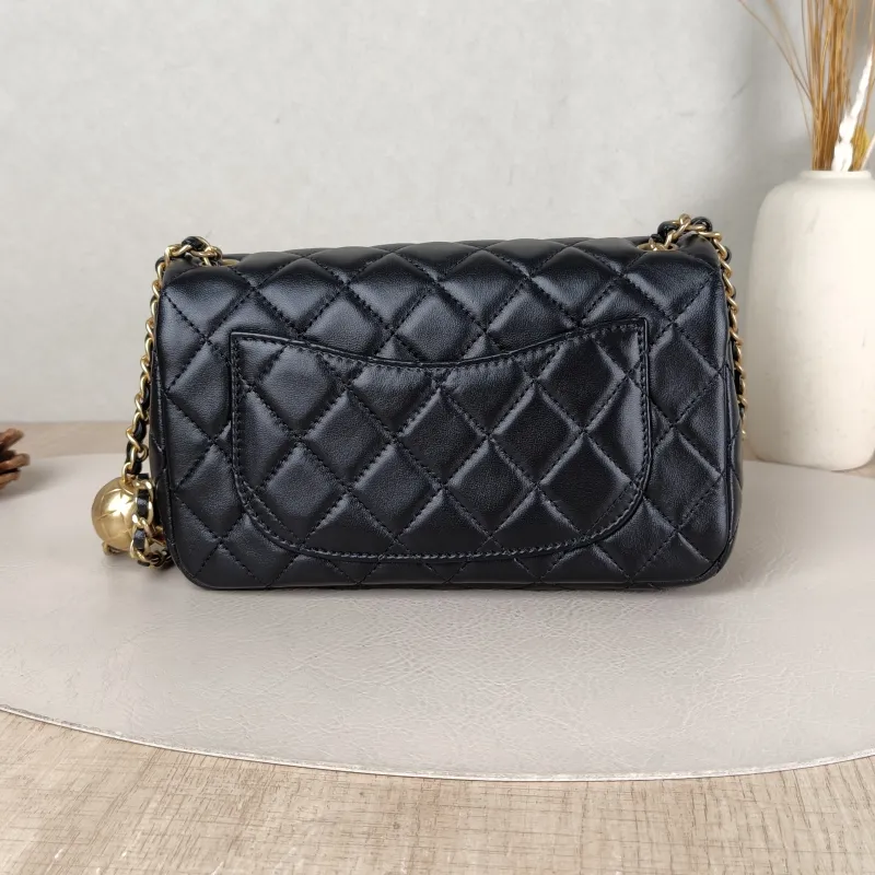 Chanel Crossbody Bag Classic Flap Large Mini CF Mini Black with Gold-Tone Hardware Lambskin mini 20 × 6 × 12 cm 29 — cover view 4 of 6