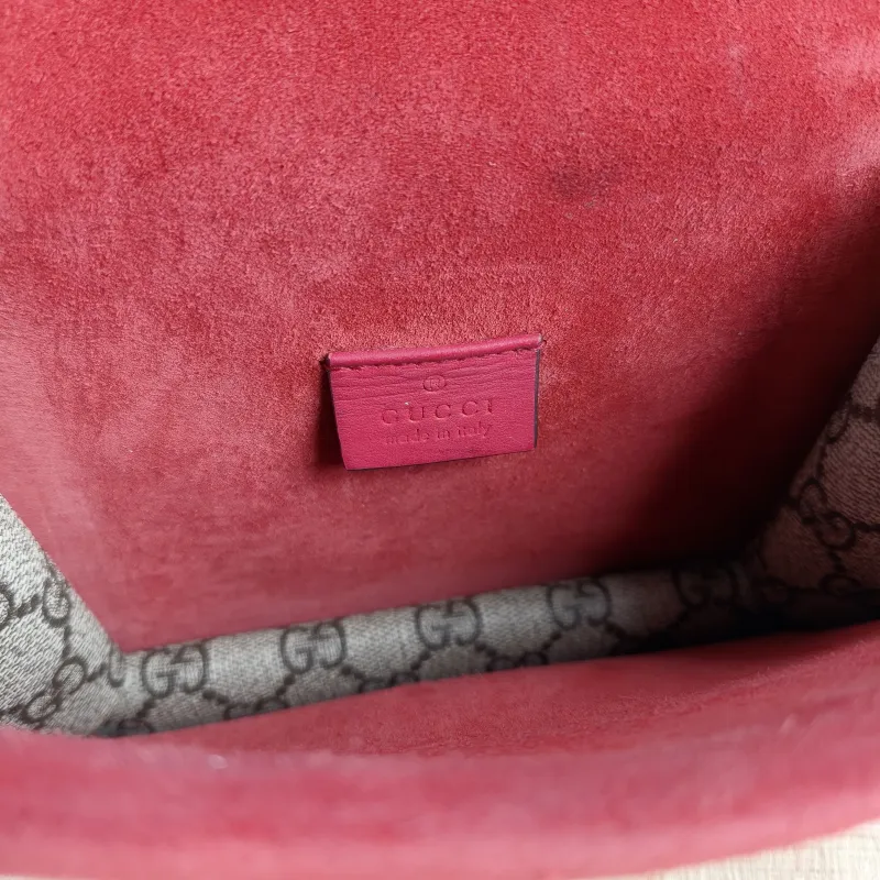 GUCCI Crossbody Bag Dionysus Monogram · Red PV Cmini20 × 5 × 15.5 cm — detail view 3 of 8