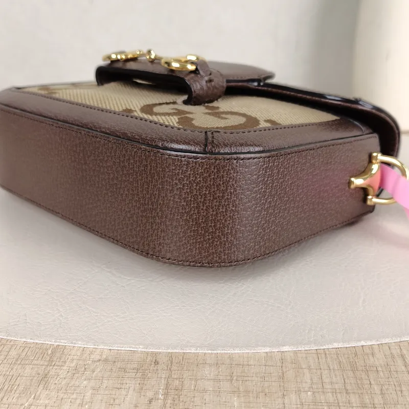 GUCCI Crossbody Bag Horsebit 1955 Horsebit Small Canvas 20.5 × 5 × 14.5 cm — detail view 2 of 12