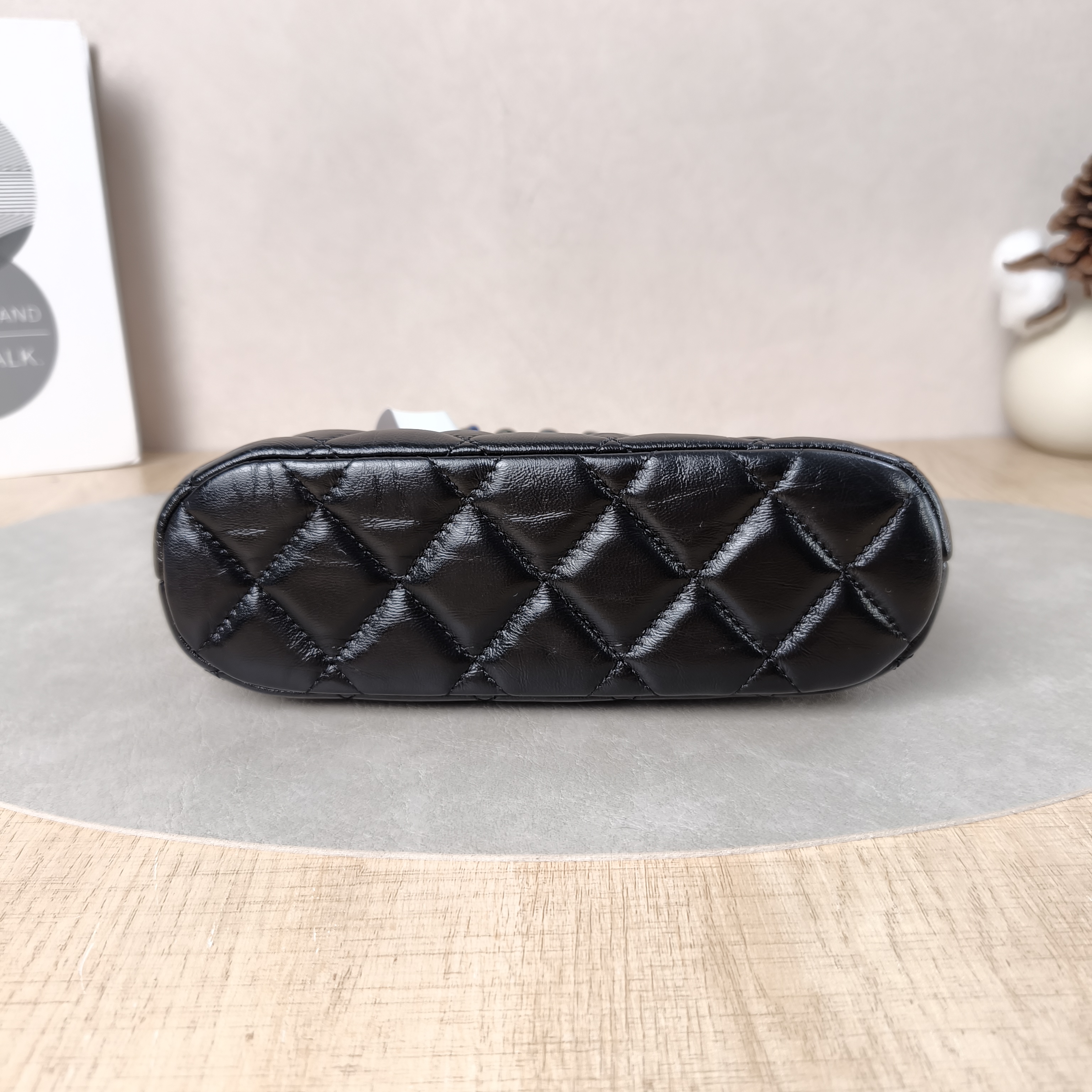 Chanel Crossbody Bag Dome Bag Crossbody Bag Black Lambskin One Size20 × 6 × 15 cm — cover view 3 of 5