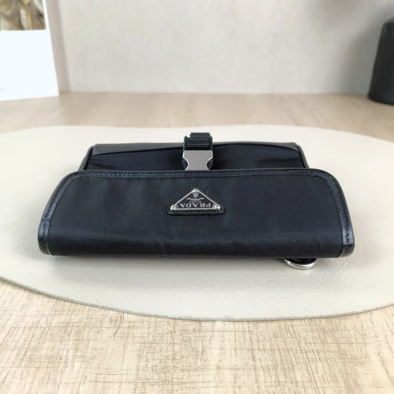 PRADA Crossbody Bag Messenger Bag Crossbody Bag Black Nylon One Size 11 × 3 × 13 cm — detail view 11 of 12