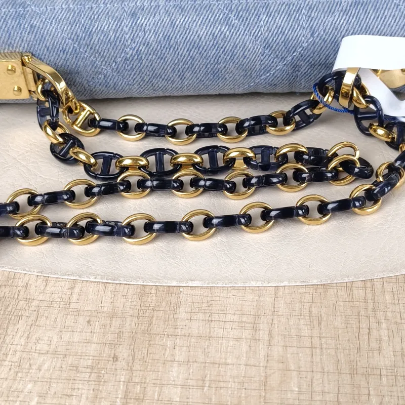 DIOR Crossbody Bag Caro Chain Bag Blue Small 20 × 7 × 13.5 cm — detail view 10 of 14