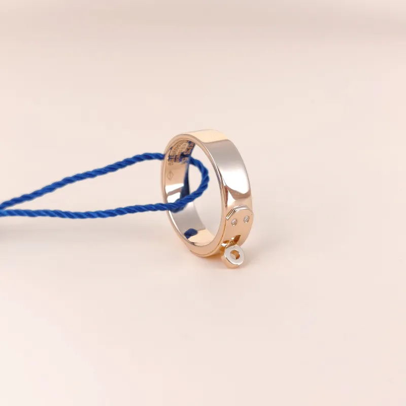 Hermès Ring Kelly Ring Rose Gold Diamond18KR ose Gold Small 51 — cover view 2 of 6