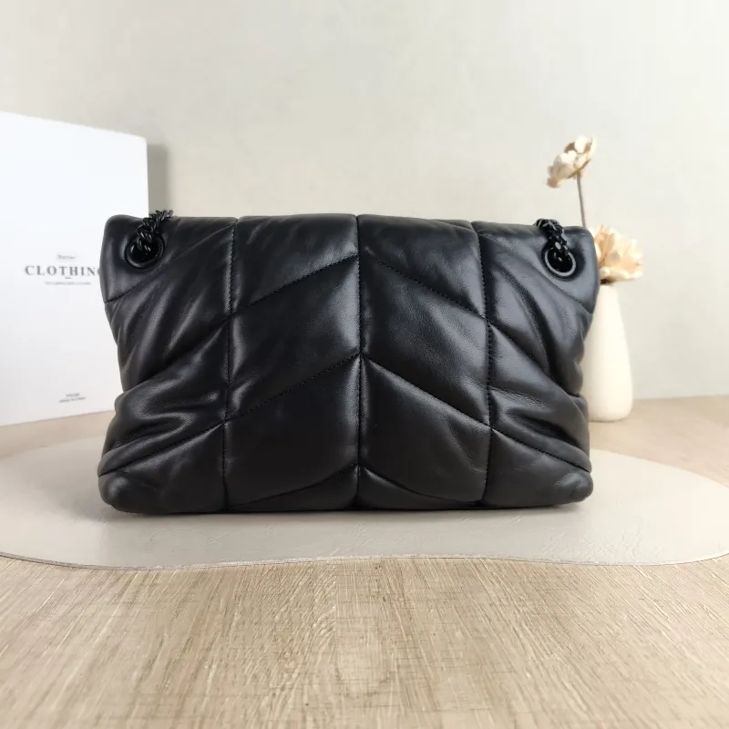 SAINT LAURENT Shoulder Bag PUFFER Black SL ambskin Small 29 × 11 × 17 cm — cover view 5 of 5