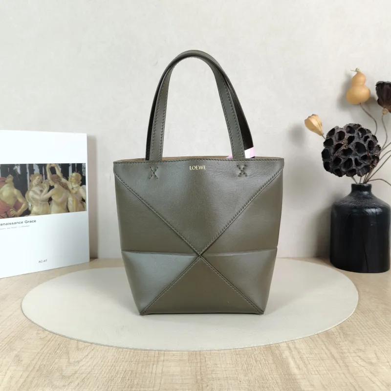 LOEWE Crossbody Bag Puzzle Fold Shopping Tote Calfskinmini16.5 × 9.5 × 20 cm