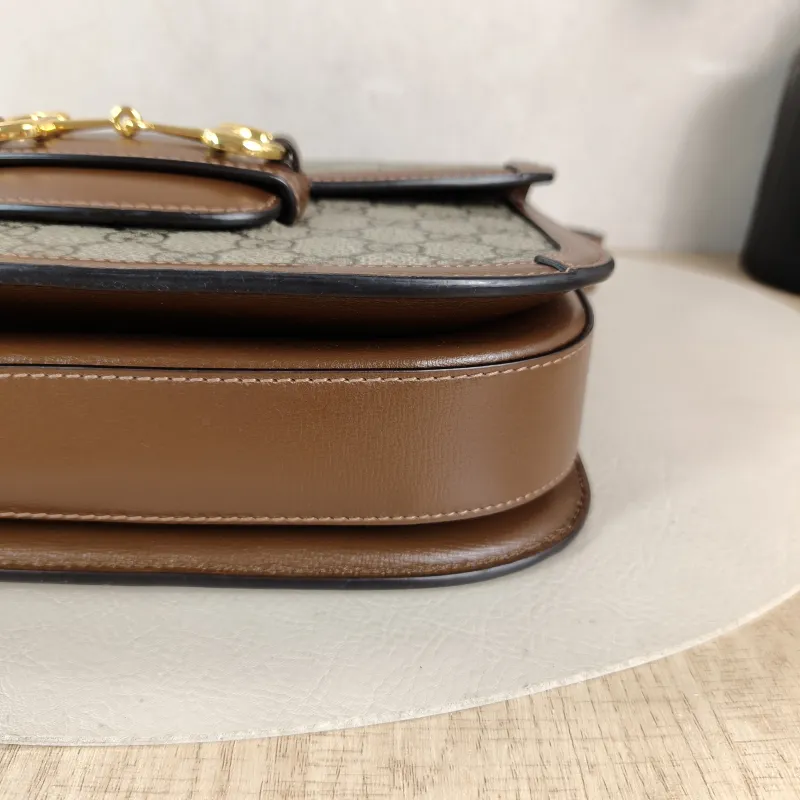 GUCCI Shoulder Bag Horsebit 1955 Horsebit Medium Monogram PVC Medium 25 × 8 × 18 cm — detail view 2 of 11