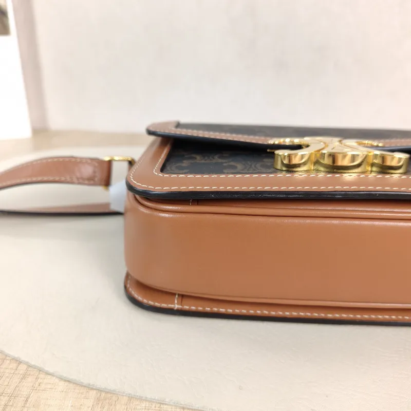 CELINE Crossbody Bag Teen Triomphe Monogram PVC Small 18.5 × 7 × 13.5 cm — detail view 8 of 11