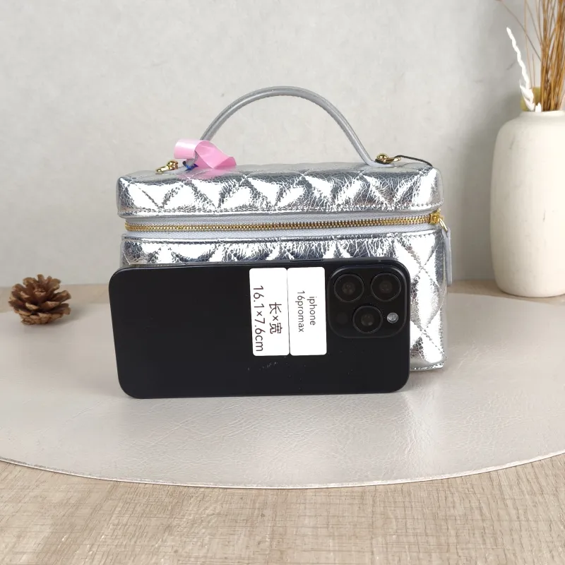 Chanel Crossbody Baglp Box Bag Top Handle Crossbody Bag Silver Calfskin One Size19.5 × 5 × 17 cm — cover view 2 of 5