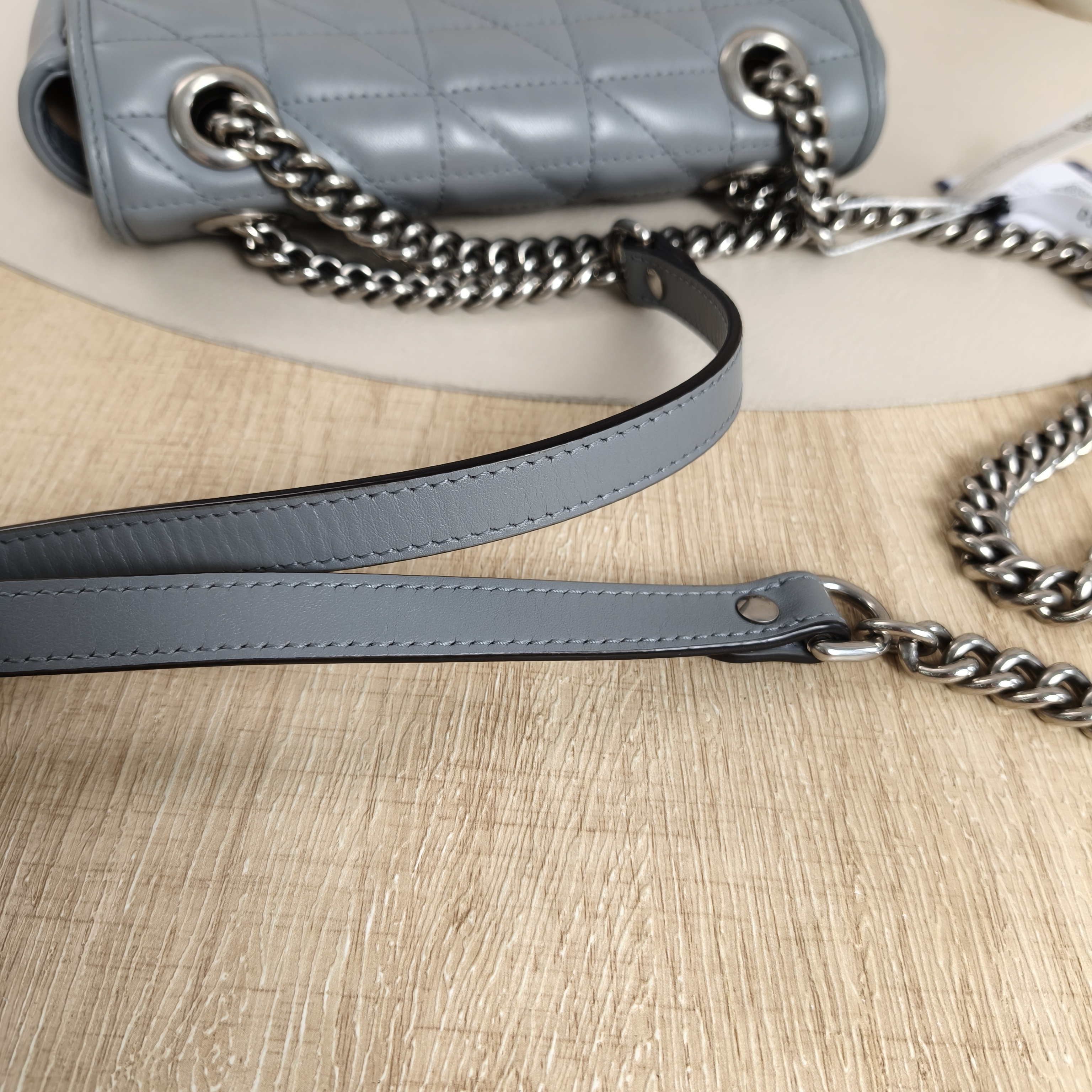 GUCCI Crossbody Bag GG Marmont Small Marmont 22Grey Calfskin Small22 × 6 × 13 cm — cover view 11 of 11