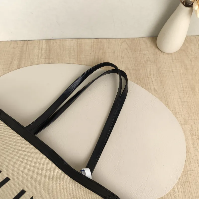 CELINE Top Handle Bagcabas logo tote Colorblock Black Canvas One Size31 × 25 × 30.5 cm — detail view 11 of 12