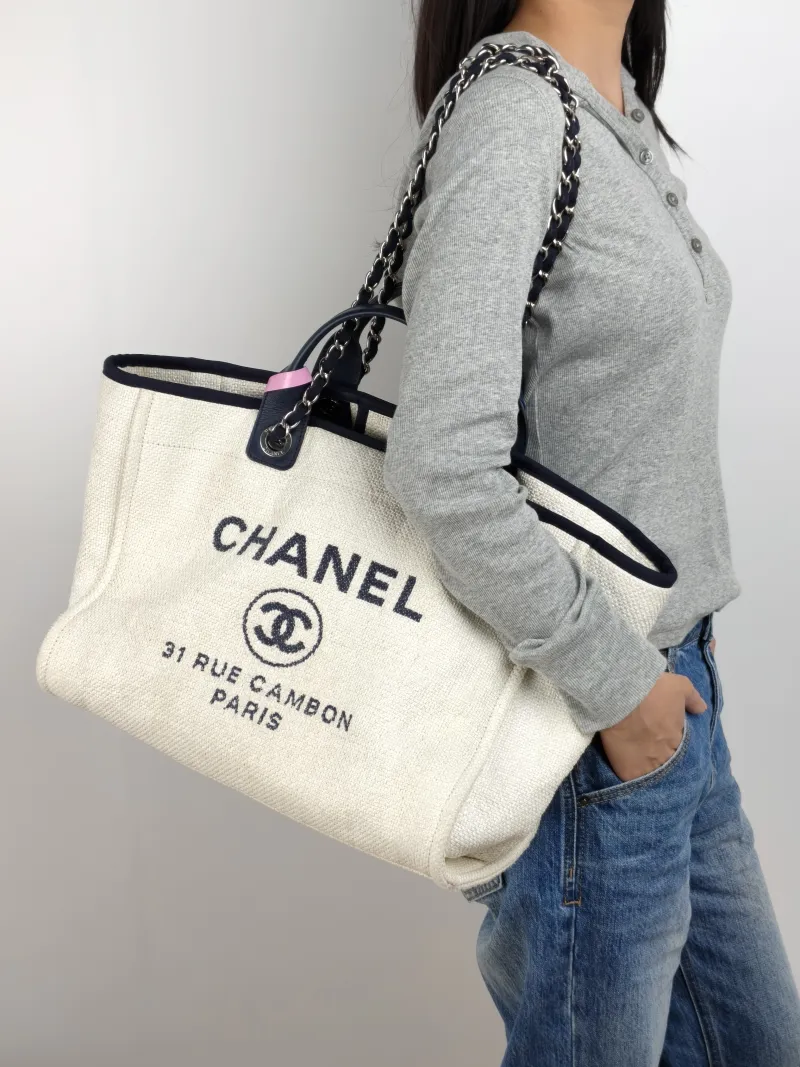 Chanel Shoulder Bag White One Size 39 × 19 × 29 cm 23 — on-model view 2 of 2