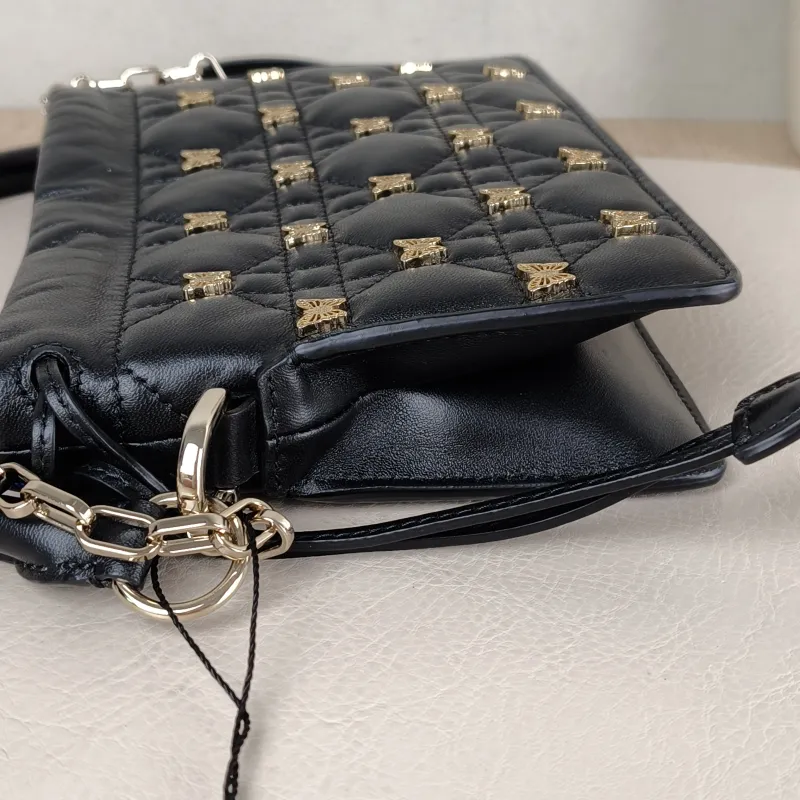 DIOR Crossbody Bag Lady Milly Chain Bag Black Lambskin 19 × 5 × 14 cm — detail view 6 of 10