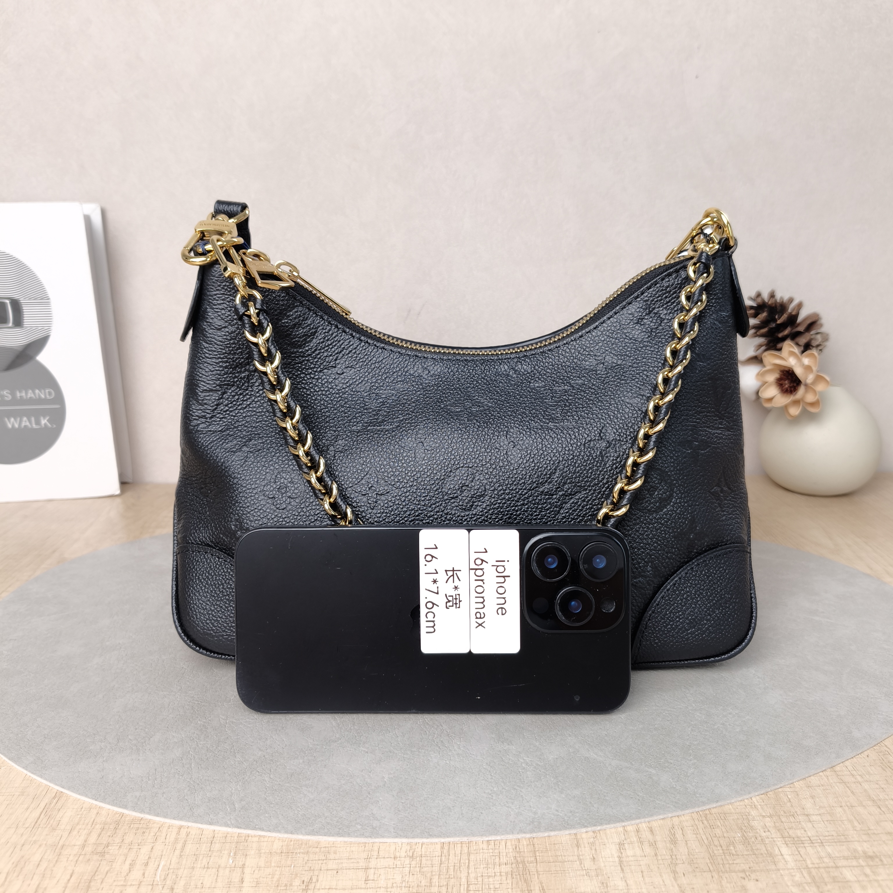Louis Vuitton Crossbody Bag Boulogne Black Empreinte Embossed Calfskin Small26 × 9.5 × 16 cm — cover view 5 of 6