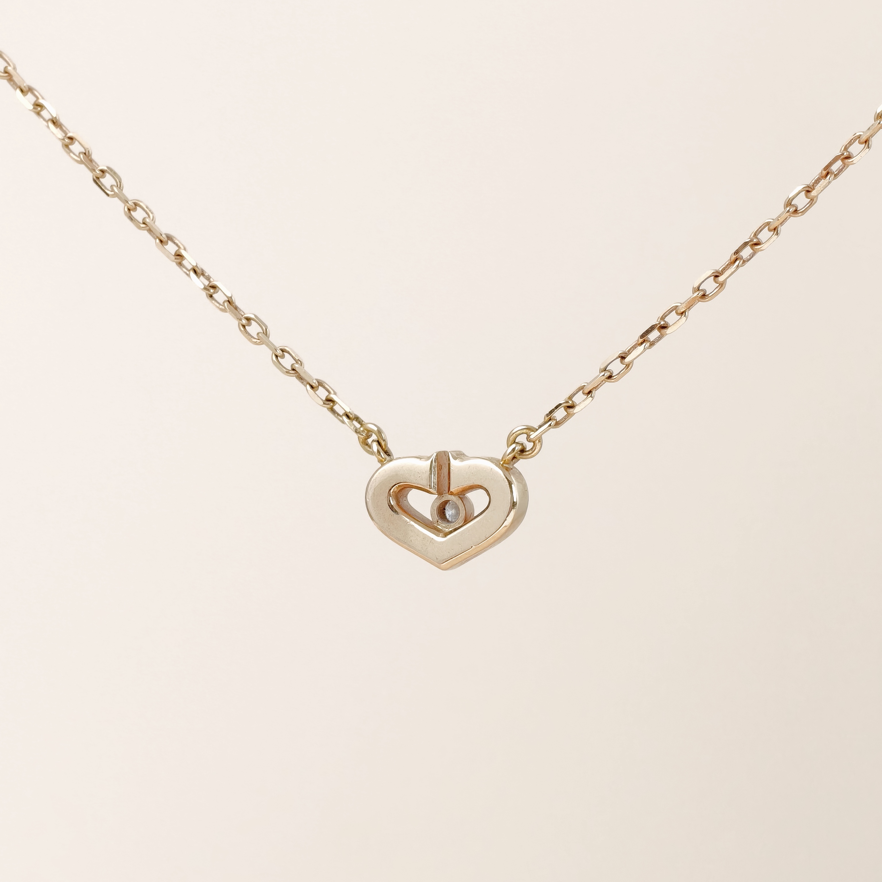 CARTIER Necklace C Heart of Necklace Rose Gold Diamond18KR ose Gold One Size40cm โ cover view 10 of 10