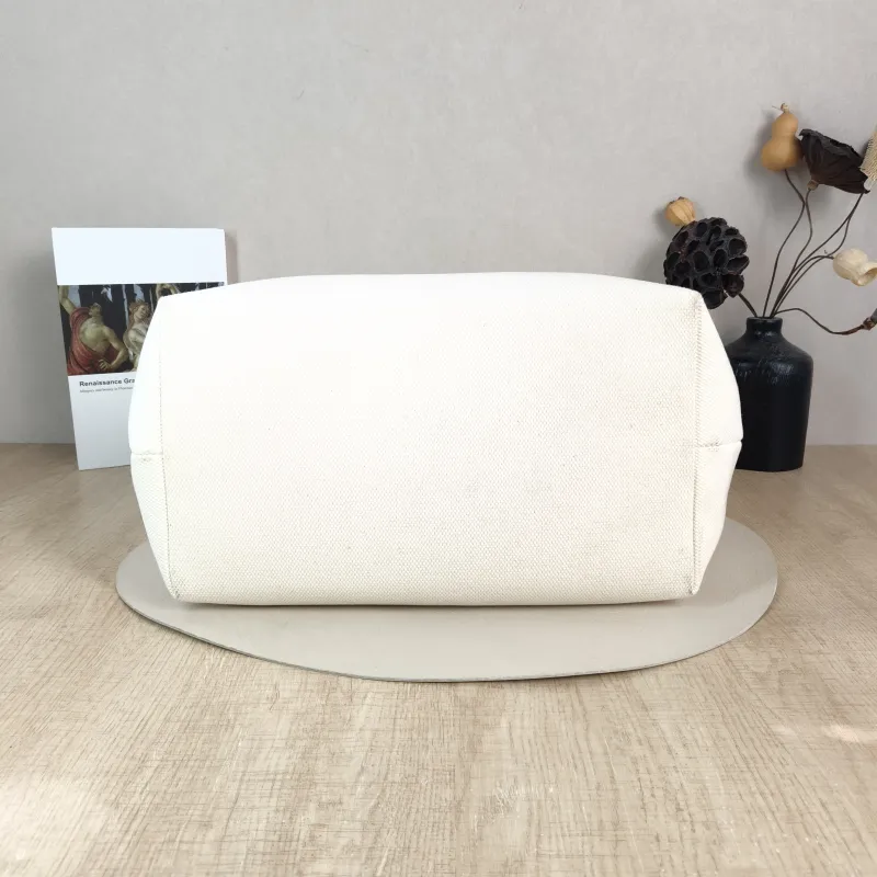 CELINE Top Handle Bag cabas logo tote White Canvas Large 34 × 20 × 33 cm — cover view 6 of 6