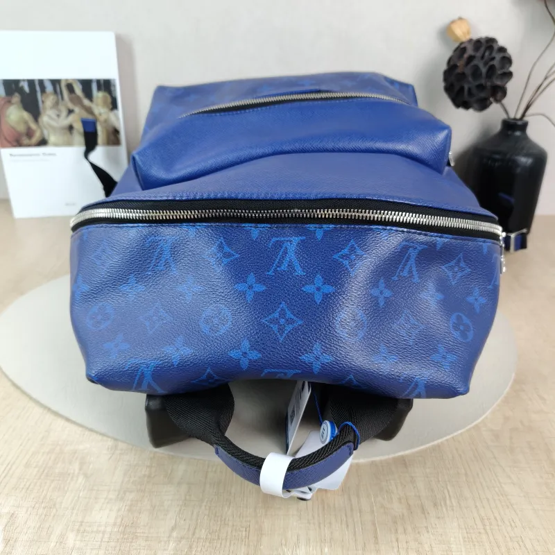 Louis Vuitton Backpack Discovery Backpack Blue PVC · Calfskin Small 37 × 20 × 40 cm — detail view 8 of 12