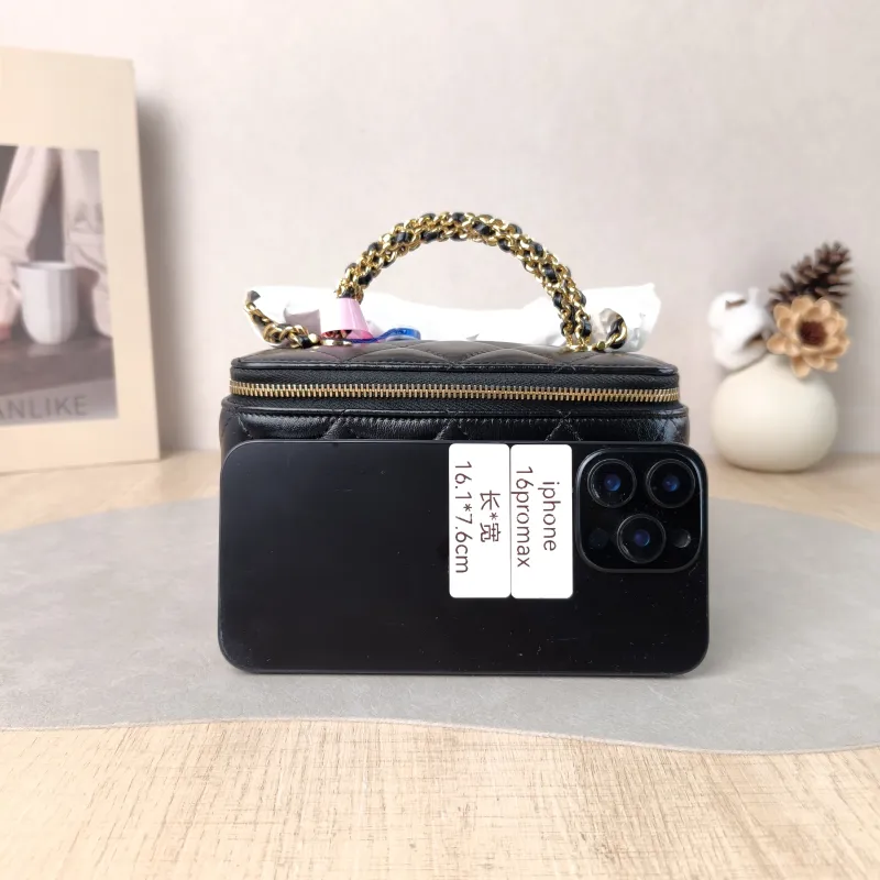 Chanel Crossbody Bag Black Waxed Leather Mini 16 × 8 × 9.5 cm — cover view 2 of 5