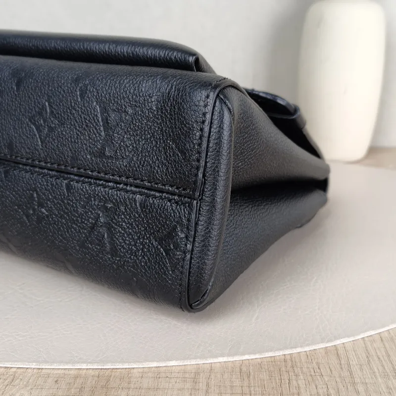 Louis Vuitton Shoulder Bag VAVIN Black Empreinte Embossed Calfskin Monogram Small25 × 9.5 × 17 cm — detail view 6 of 13