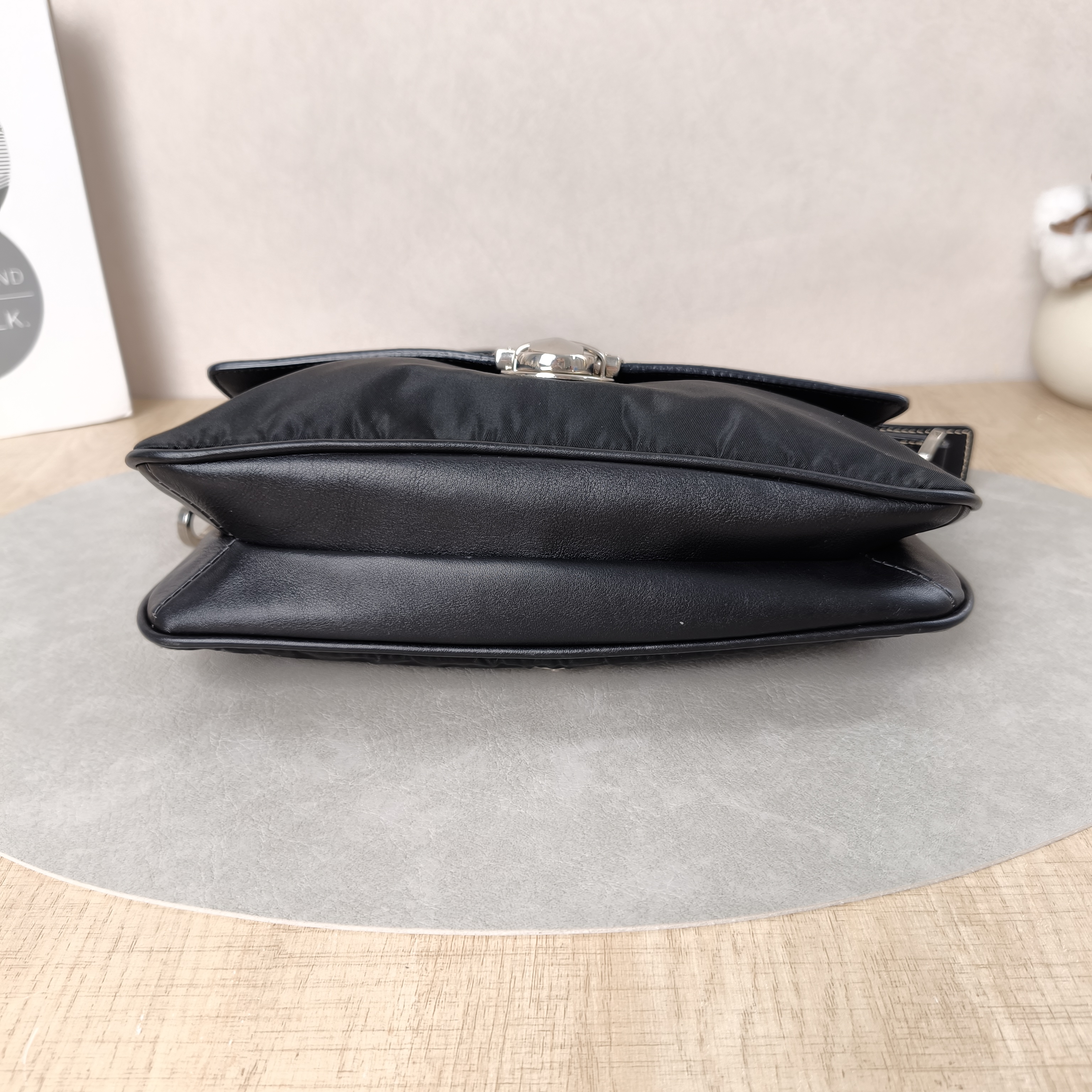 PRADA Shoulder Bag Hobo Shoulder Bag Black Nylon One Size26 × 5 × 15 cm — cover view 5 of 5