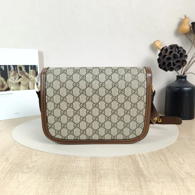 GUCCI Shoulder Bag Horsebit 1955 Horsebit Medium Monogram PVC Medium25 × 8 × 18 cm — cover view 5 of 5