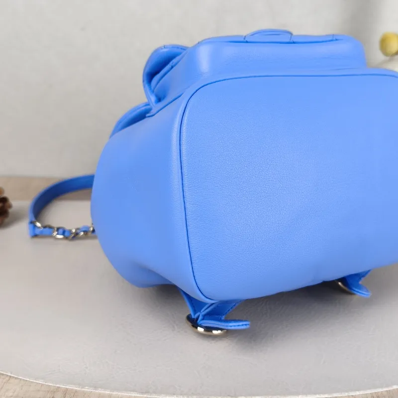 Chanel Backpack Duma Blue Calfskin Small18 × 12 × 18.5 cm — detail view 13 of 15