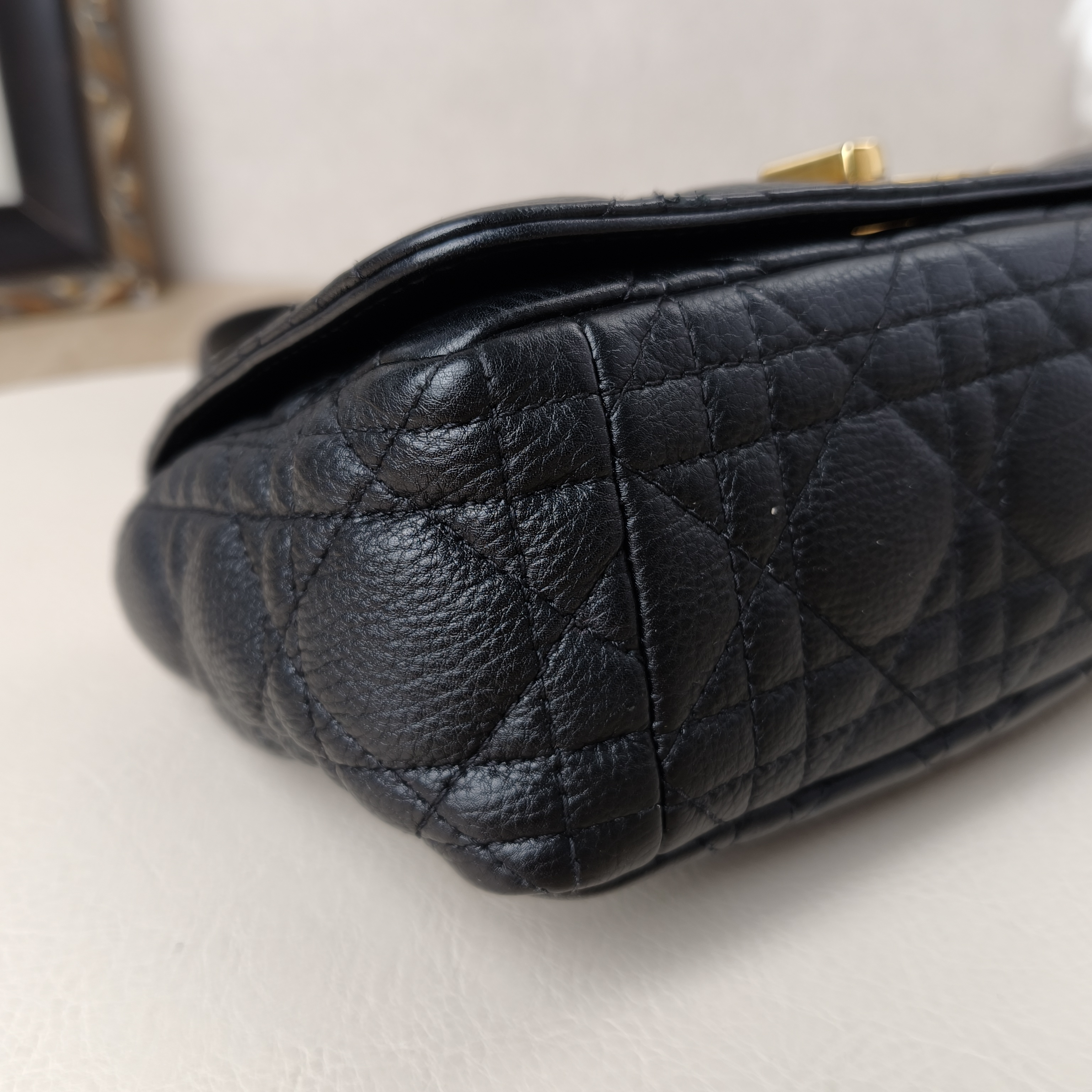 DIOR Crossbody Bag Caro Chain Bag Black CC alfskin Small20 × 7 × 13.5 cm — cover view 2 of 8