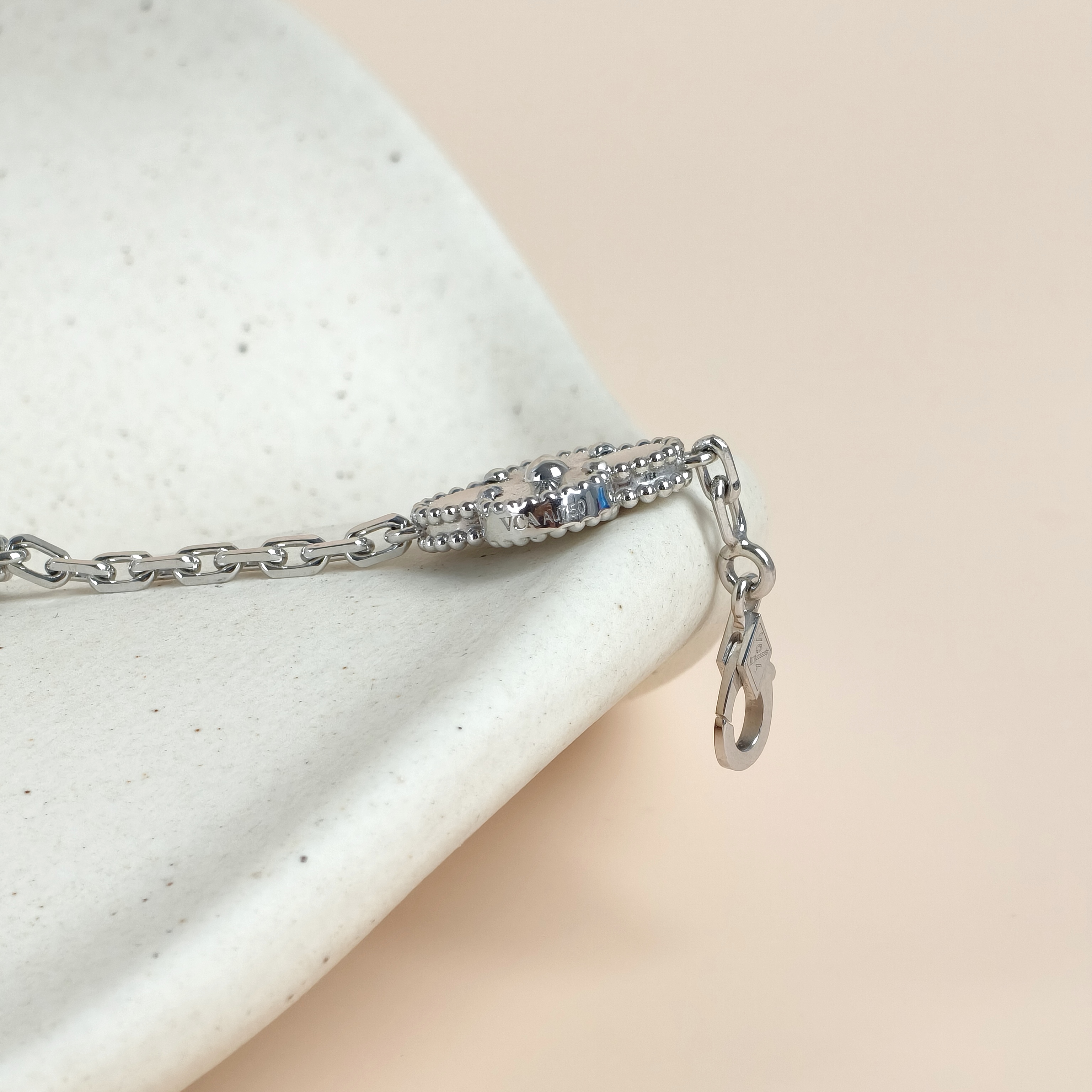 Van Cleef & Arpels Bracelet Alhambra Alhambra Collection Five-Motif Bracelet White Gold 18KW hite Gold Vintage Small19cm — cover view 3 of 9