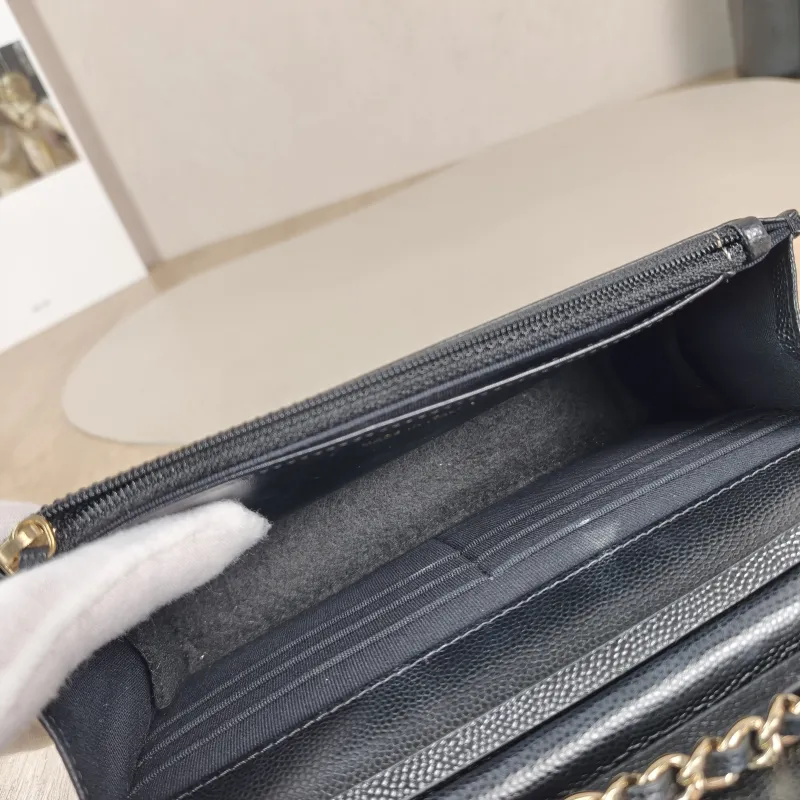 Chanel Crossbody Bag CF WOCWOC Bag Accessory Black Grained Calfskin Mini 19.2 × 3.5 × 12.3 cm — detail view 3 of 12