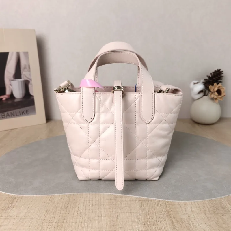 DIOR Top Handle Bag TOUJOURS Edition Pink Calfskin Mini 13 × 12 × 15 cm — cover view 3 of 5