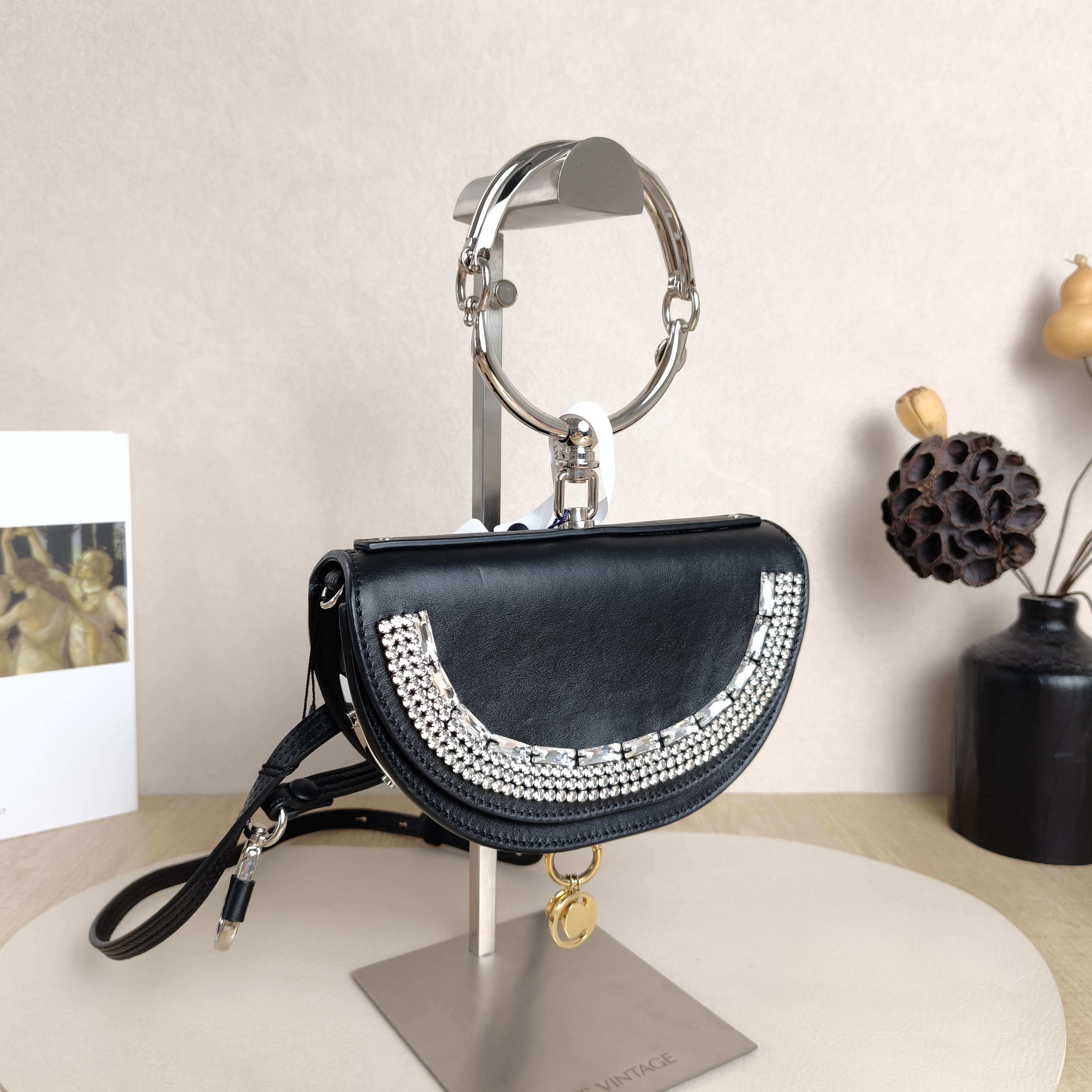 Chloé Crossbody Bagnile Top Handle Crossbody Bag Black Calfskin20 × 6 × 12 cm — cover view 5 of 6