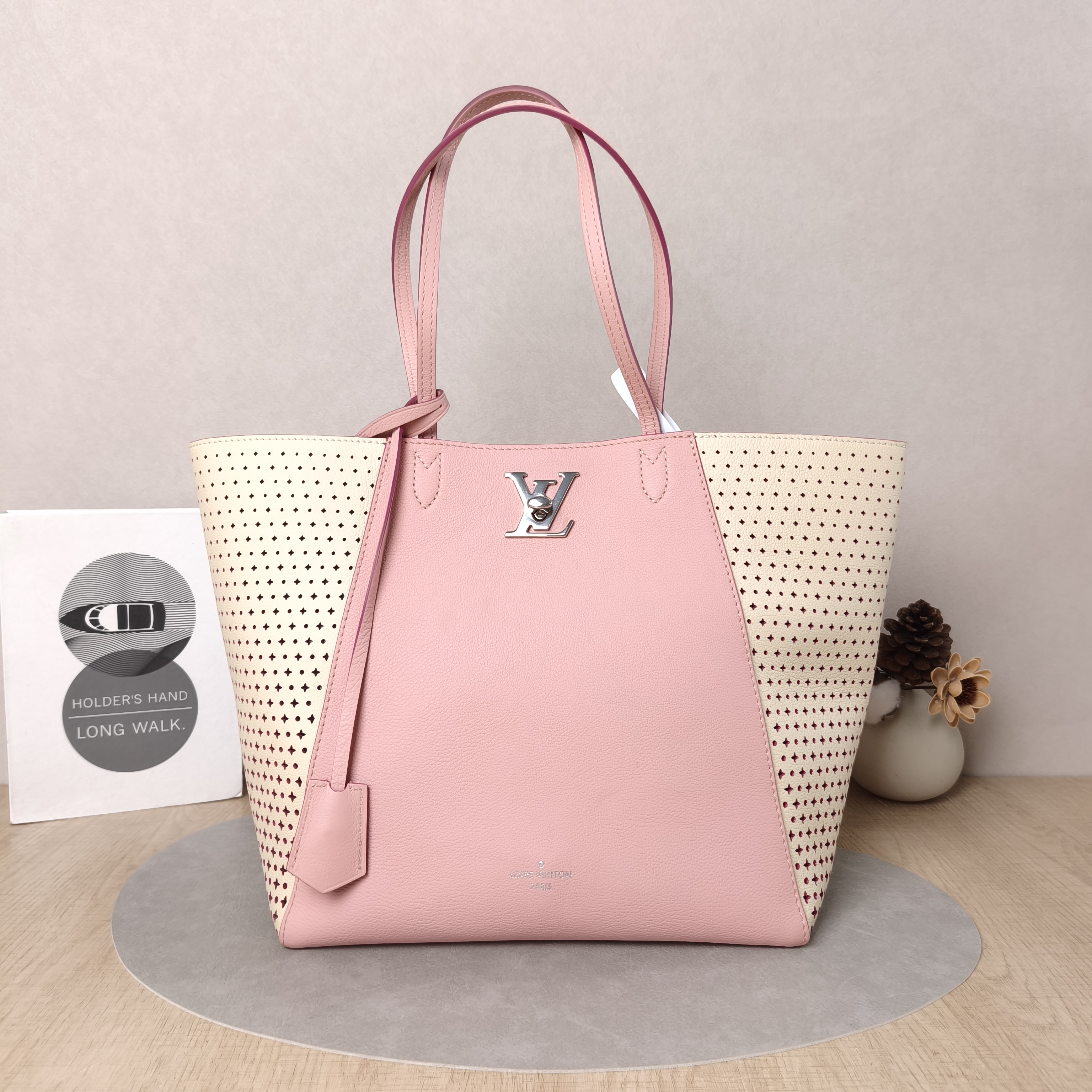 Louis Vuitton Shoulder Bag Lockme Cabas Shopping Tote Colorblock Calfskin One Size43 × 17 × 28 cm