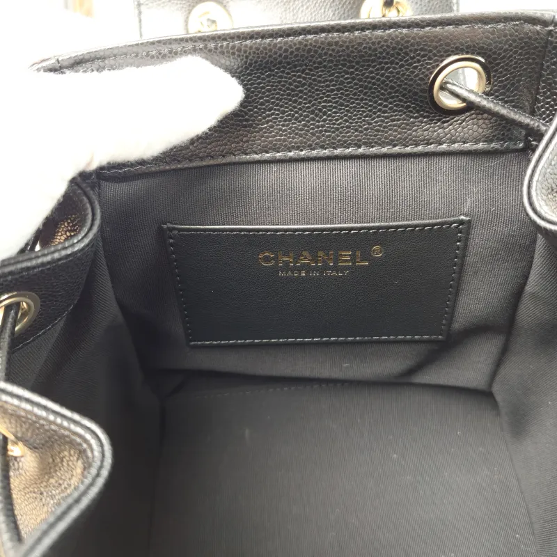 Chanel Backpackaffinity Backpack Black Grained Calfskin Small20 × 14 × 22 cm — detail view 7 of 19