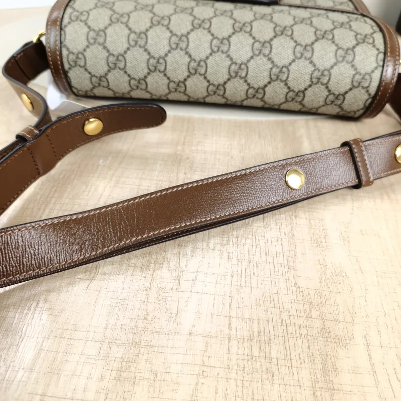 GUCCI Shoulder Bag Horsebit 1955 Horsebit Medium Monogram PVC Medium25 × 8 × 18 cm — detail view 7 of 13