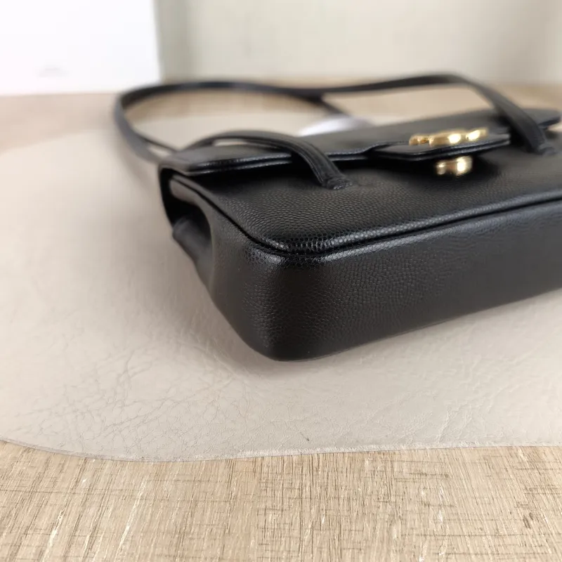 Chanel Crossbody Bag preppy coco Black Grained Calfskin Mini 17 × 5 × 11.5 cm — detail view 4 of 13