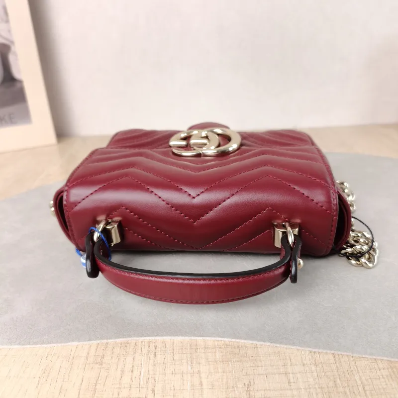 GUCCI Crossbody Bag GG Marmont Marmont Edition Calfskin Mini 17 × 6 × 13 cm — detail view 7 of 15