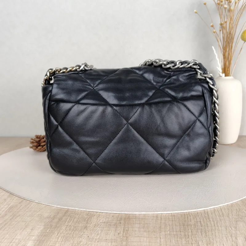 Chanel Crossbody Bag 19Bag Black SL ambskin Small 26 × 9 × 16 cm — cover view 6 of 6