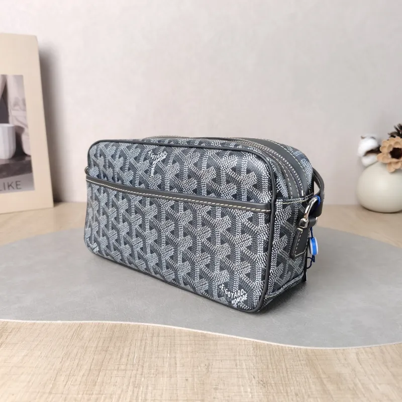 GOYARD Crossbody Bag Cap Vert Camera Bag Grey PVC Small 22 × 6.5 × 13 cm — cover view 3 of 5