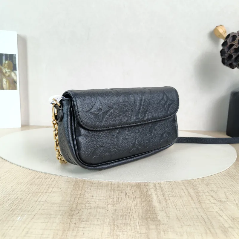 Louis Vuitton Crossbody Bag IVY Black Empreinte Embossed Calfskin Monogram Small23.5 × 4.3 × 12 cm — cover view 4 of 6