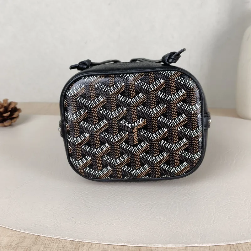 GOYARD Crossbody Bag Petit Flot Black ine Canvas12 × 10 × 17.5 cm — cover view 5 of 5